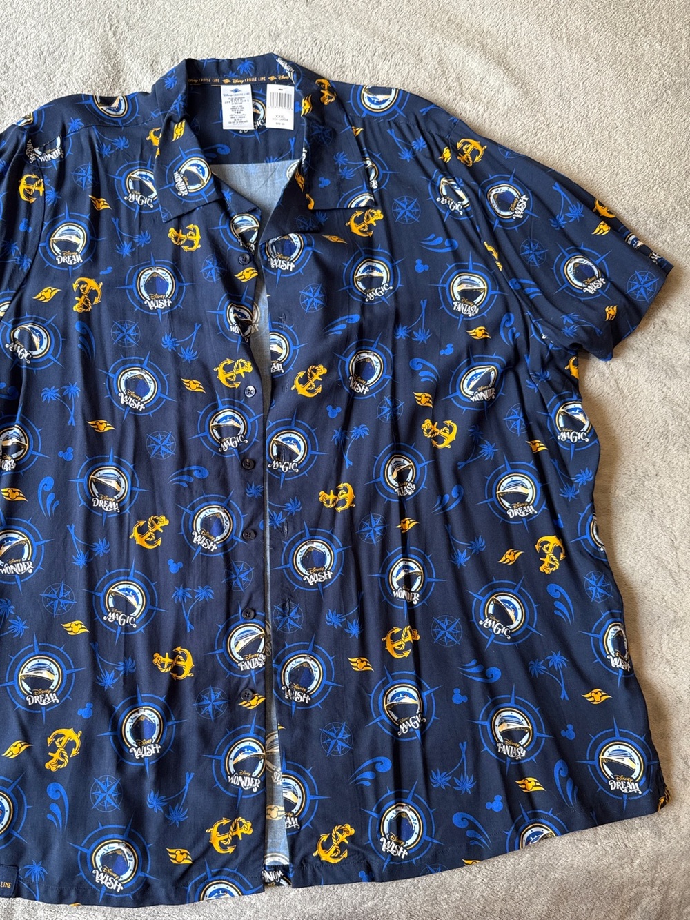 Disney Cruise Line Men’s Button Up Shirt